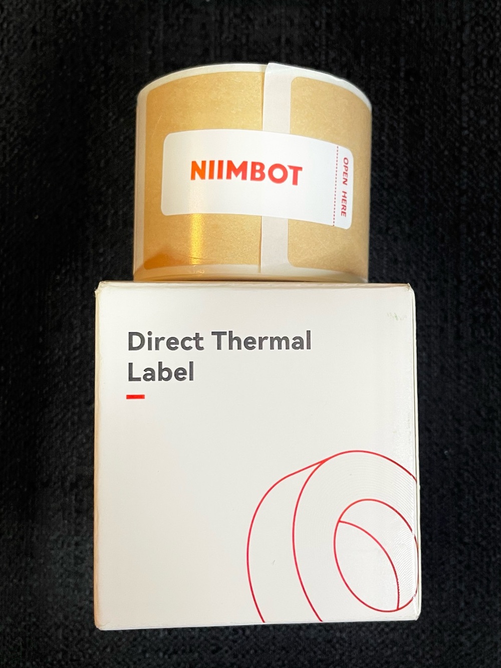 NIIMBOT Direct Thermal Labels 1 Roll 34*34-205 Kraft Brown 1 3/8" Square NEW NIB